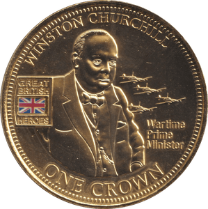 2010 ONE CROWN HEROS COLLECTION WINSTON CHURCHILL - WORLD COINS - Cambridgeshire Coins