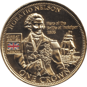 2010 ONE CROWN HORATIO NELSON BU - WORLD COINS - Cambridgeshire Coins
