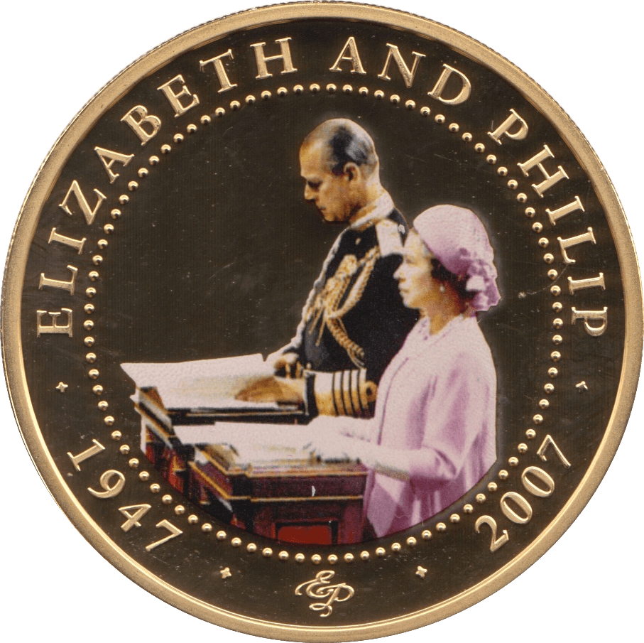 2010 ONE DOLLAR BU COOK ISLANDS ELIZABETH AND PHILIP - WORLD COINS - Cambridgeshire Coins
