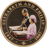 2010 ONE DOLLAR BU COOK ISLANDS ELIZABETH AND PHILIP - WORLD COINS - Cambridgeshire Coins