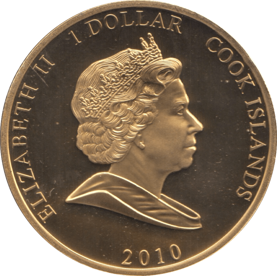 2010 ONE DOLLAR COOK ISLANDS ELIZABETH AND PHILIP 24 - ONE DOLLAR - Cambridgeshire Coins