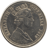 2010 ONE POUND GIBRALTAR - WORLD COINS - Cambridgeshire Coins