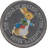 2010 PETER RABBIT BEATRIX POTTER COLOURED MEDALLION - MEDALS & MEDALLIONS - Cambridgeshire Coins