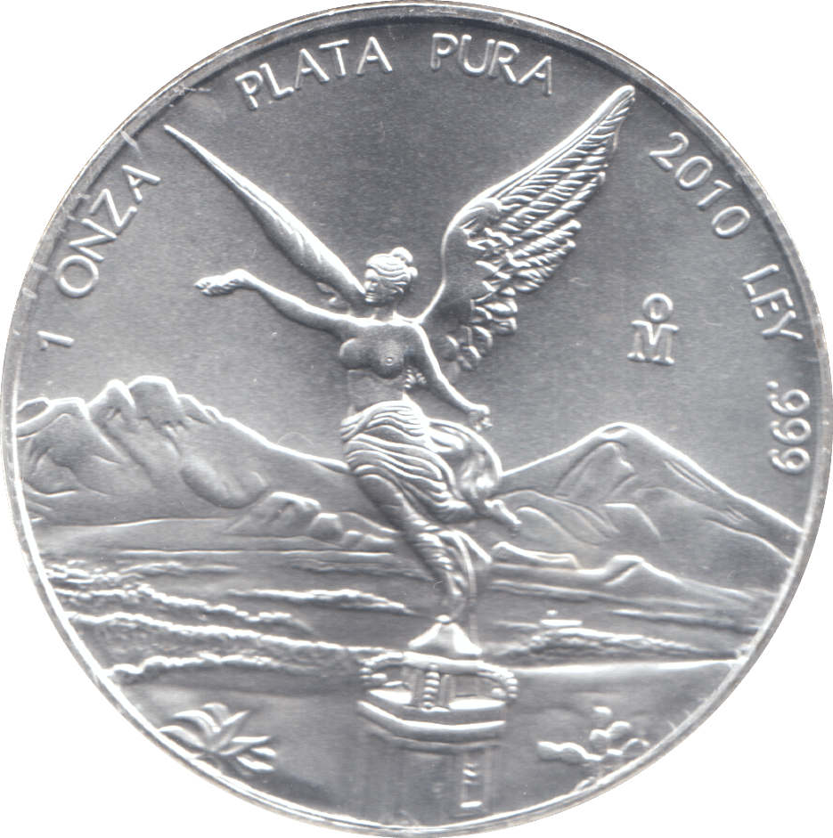 2010 SILVER MEXICO 1oz FINE SILVER - SILVER 1 oz COINS - Cambridgeshire Coins