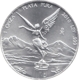 2010 SILVER MEXICO 1oz FINE SILVER - SILVER 1 oz COINS - Cambridgeshire Coins