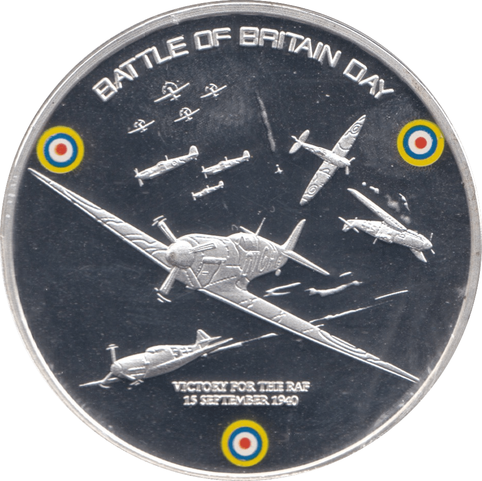 2010 SILVER PLATED BATTLE OF BRITAIN MEDALLION - MEDALS & MEDALLIONS - Cambridgeshire Coins