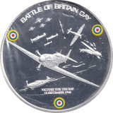 2010 SILVER PLATED MEDALLION BATTLE BRITAIN DAY - WORLD COINS - Cambridgeshire Coins