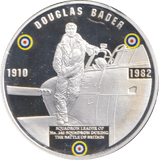 2010 SILVER PLATED MEDALLION BATTLE OF BRITAIN DOUGLAS BADER - WORLD COINS - Cambridgeshire Coins