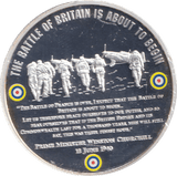 2010 SILVER PLATED MEDALLION BATTLE OF BRITAIN IS ABOUT TO BEGIN - WORLD COINS - Cambridgeshire Coins