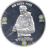 2010 SILVER PLATED MEDALLION BATTLE OF BRITAIN SIR KEITH PARK - WORLD COINS - Cambridgeshire Coins