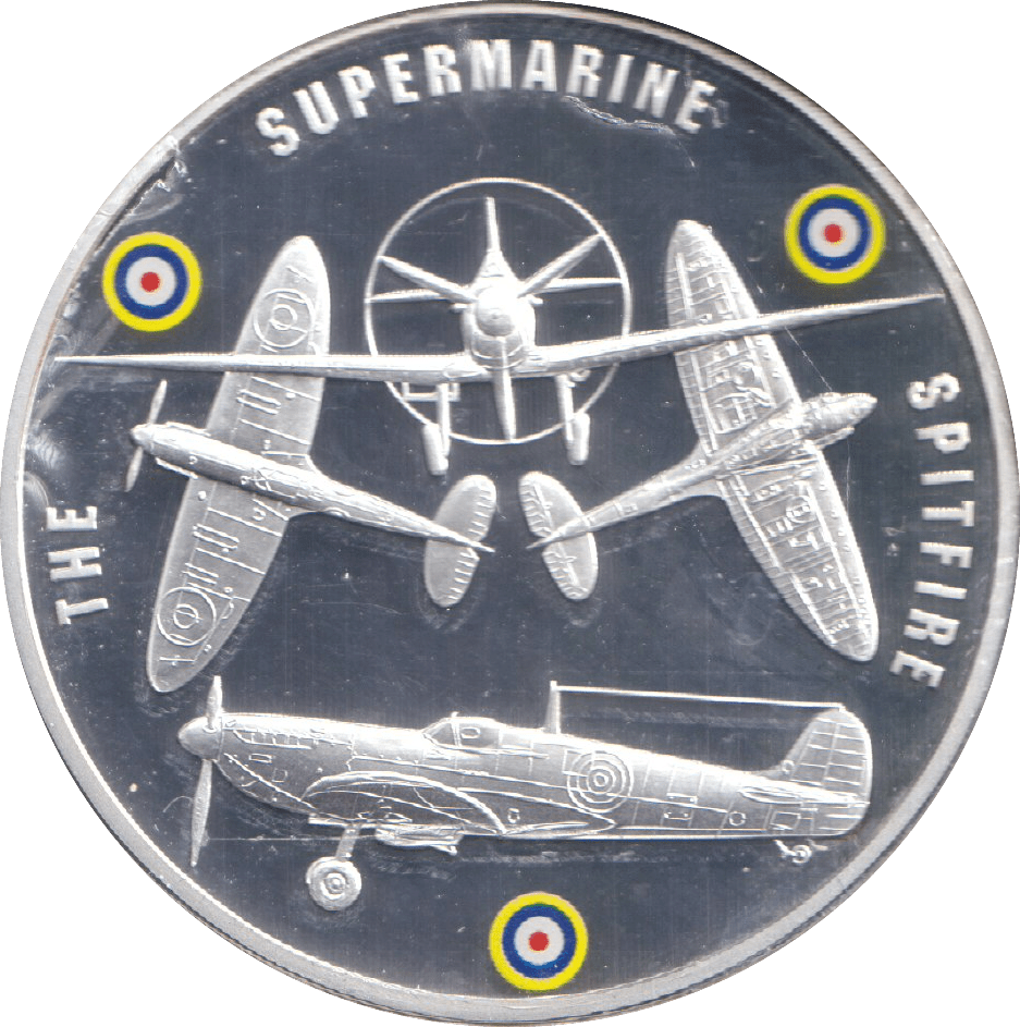 2010 SILVER PLATED MEDALLION BATTLE OF BRITAIN SUPERMARINE - WORLD COINS - Cambridgeshire Coins