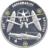 2010 SILVER PLATED MEDALLION BATTLE OF BRITAIN SUPERMARINE - WORLD COINS - Cambridgeshire Coins