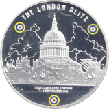 2010 SILVER PLATED MEDALLION BATTLE OF BRITAIN THE LONDON BLITZ - WORLD COINS - Cambridgeshire Coins