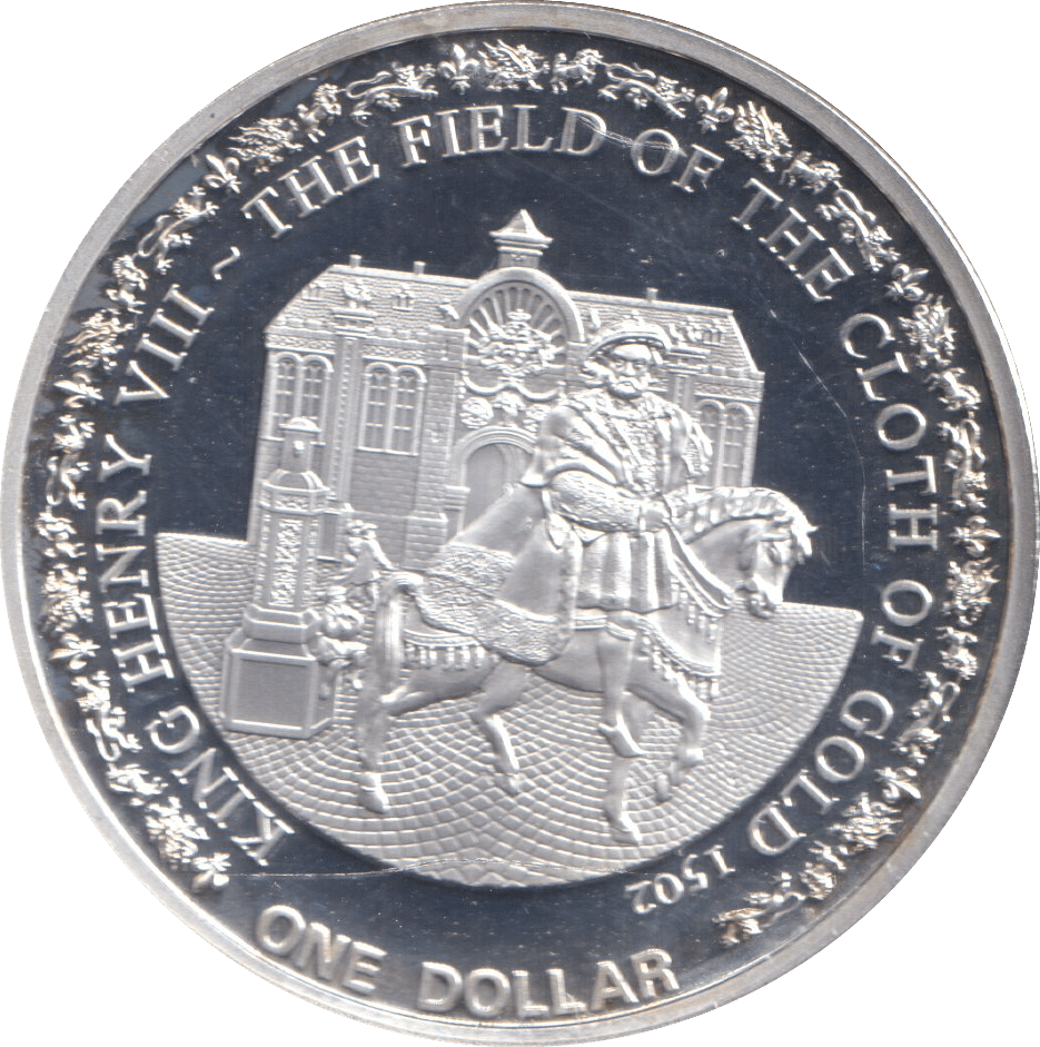 2010 SILVER PLATED ONE DOLLAR KING HENRY VIII FIJI - WORLD COINS - Cambridgeshire Coins