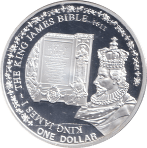 2010 SILVER PLATED ONE DOLLAR KING JAMES I FIJI - WORLD COINS - Cambridgeshire Coins