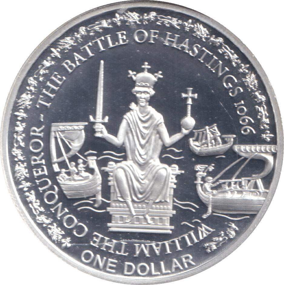 2010 SILVER PLATED ONE DOLLAR KING WILLIAM THE CONQUEROR FIJI - WORLD COINS - Cambridgeshire Coins