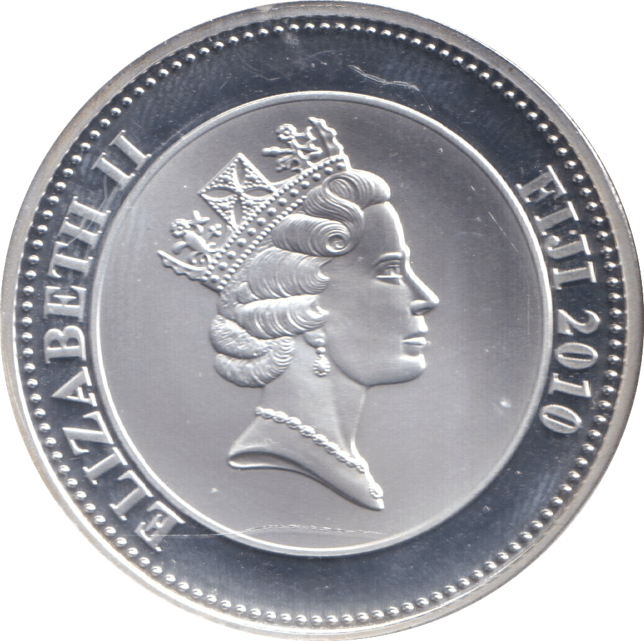 2010 SILVER PLATED ONE DOLLAR QUEEN VICTORIA FIJI - WORLD COINS - Cambridgeshire Coins