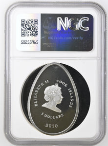 2010 SILVER PROOF $5 BLUE EGG ENAMELED PF 69 ULTRA CAMEO - NGC SILVER COINS - Cambridgeshire Coins