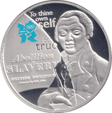 2010 SILVER PROOF ABOLISH SLAVERY FIVE POUNDS - £5 Silver Proof - Cambridgeshire Coins