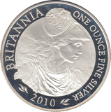 2010 SILVER PROOF BRITANNIA ONE OUNCE TWO POUNDS - SILVER BRITANNIA - Cambridgeshire Coins