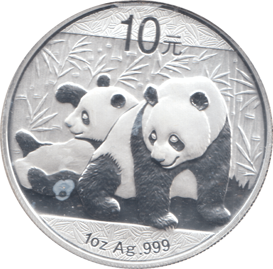 2010 SILVER PROOF CHINA 10 YUAN 1oz FINE SILVER - Silver Proof - Cambridgeshire Coins