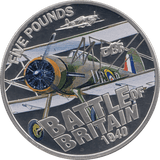 2010 SILVER PROOF FIVE POUNDS BATTLE OF BRITAIN GUERNSEY - SILVER WORLD COINS - Cambridgeshire Coins