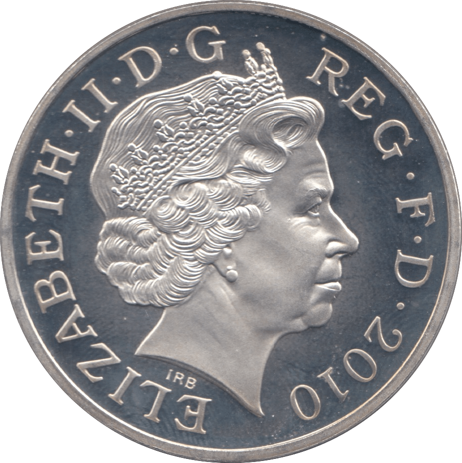 2010 SILVER PROOF FIVE POUNDS UK - SILVER WORLD COINS - Cambridgeshire Coins
