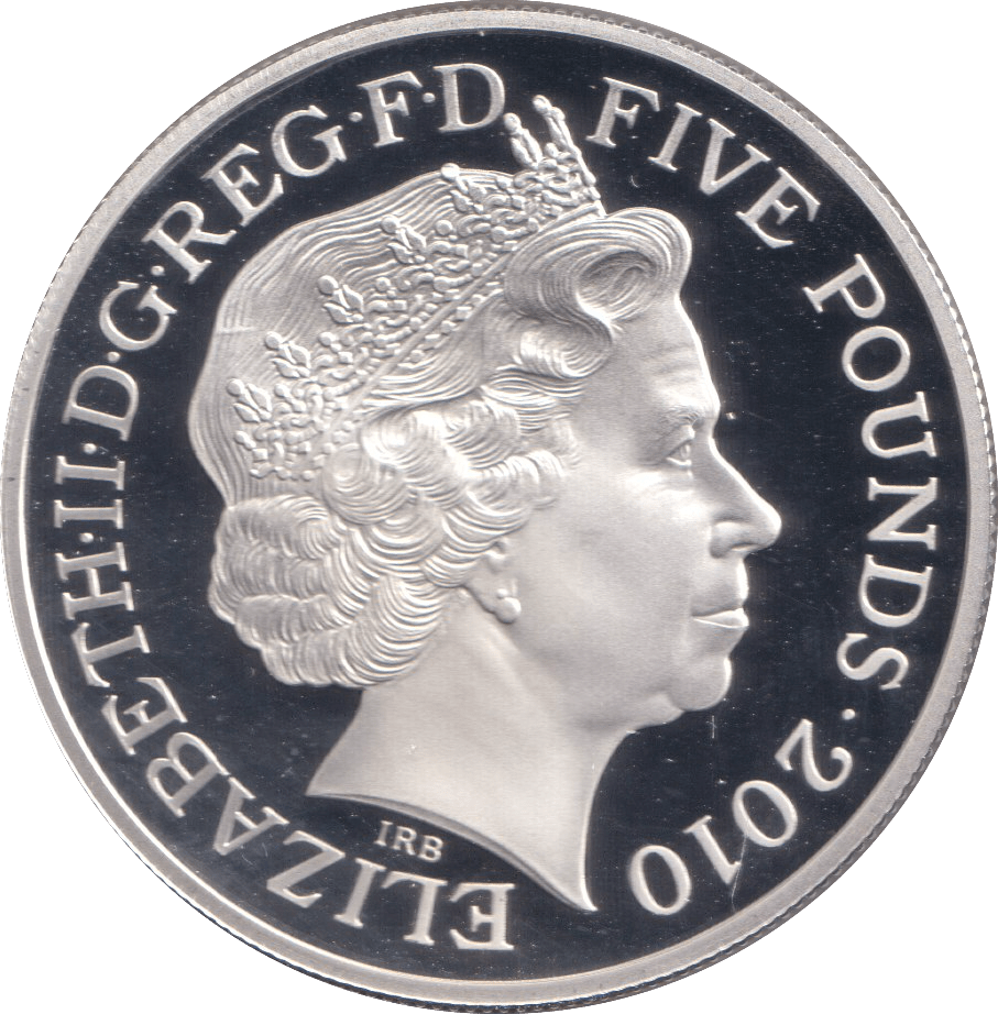 2010 SILVER PROOF FIVE POUNDS - SILVER WORLD COINS - Cambridgeshire Coins