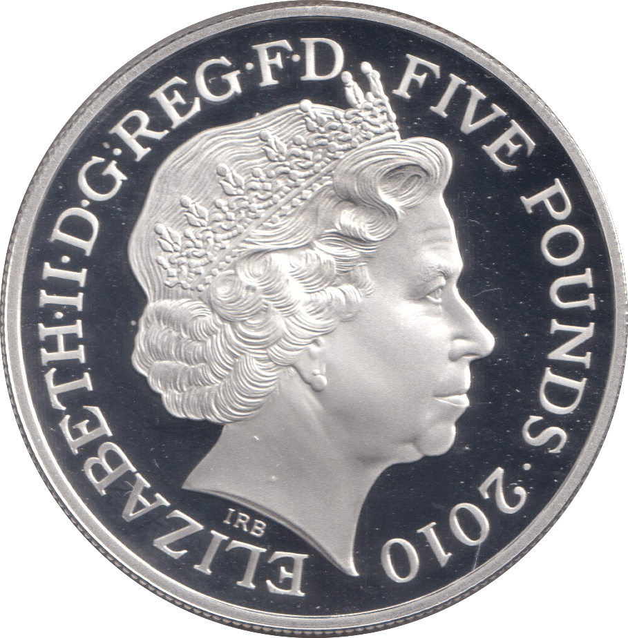 2010 SILVER PROOF FIVE POUNDS - SILVER WORLD COINS - Cambridgeshire Coins