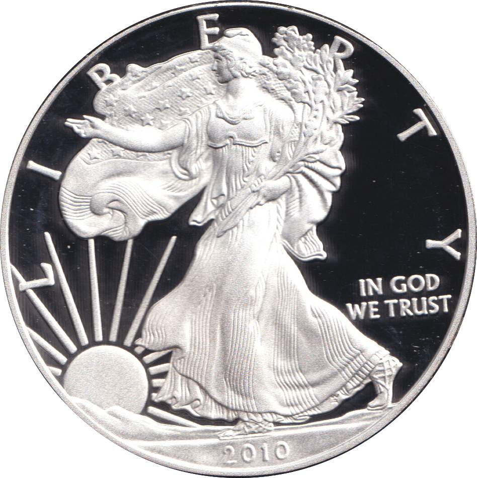 2010 SILVER PROOF LIBERTY DOLLAR USA - SILVER WORLD COINS - Cambridgeshire Coins