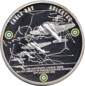2010 SILVER PROOF MEDALLION BATTLE OF BRITAIN EAGLE DAY - MEDALS & MEDALLIONS - Cambridgeshire Coins