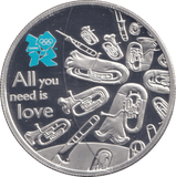 2010 SILVER PROOF MUSICAL INSTRUMENTS FIVE POUNDS - £5 Silver Proof - Cambridgeshire Coins