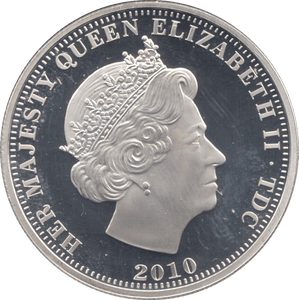 2010 SILVER PROOF ONE CROWN TRISTAN DA CUNHA - SILVER WORLD COINS - Cambridgeshire Coins