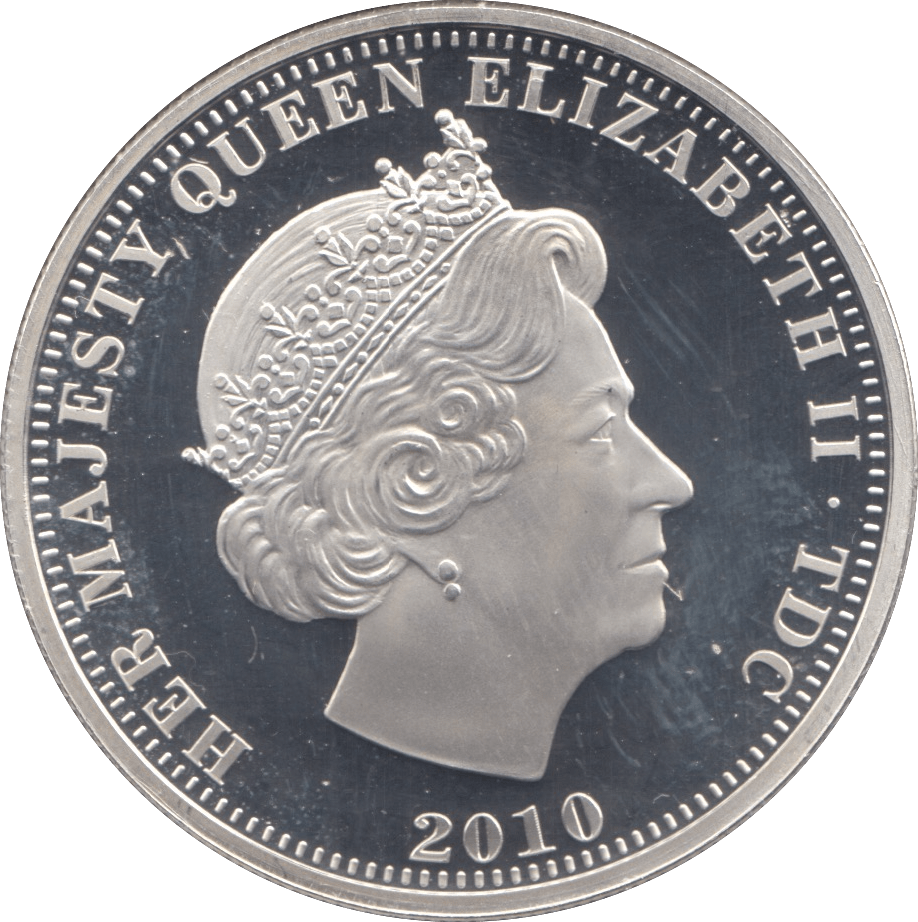 2010 SILVER PROOF ONE CROWN TRISTAN DA CUNHA - SILVER WORLD COINS - Cambridgeshire Coins