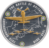 2010 SILVER PROOF PLATED BATTLE OF BRITAIN 70TH ANNIVERSARY - WORLD COINS - Cambridgeshire Coins