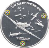 2010 SILVER PROOF PLATED BATTLE OF BRITAIN 70TH ANNIVERSARY - WORLD COINS - Cambridgeshire Coins