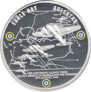 2010 SILVER PROOF PLATED BATTLE OF BRITAIN 70TH ANNIVERSARY - WORLD COINS - Cambridgeshire Coins