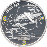 2010 SILVER PROOF PLATED BATTLE OF BRITAIN 70TH ANNIVERSARY - WORLD COINS - Cambridgeshire Coins
