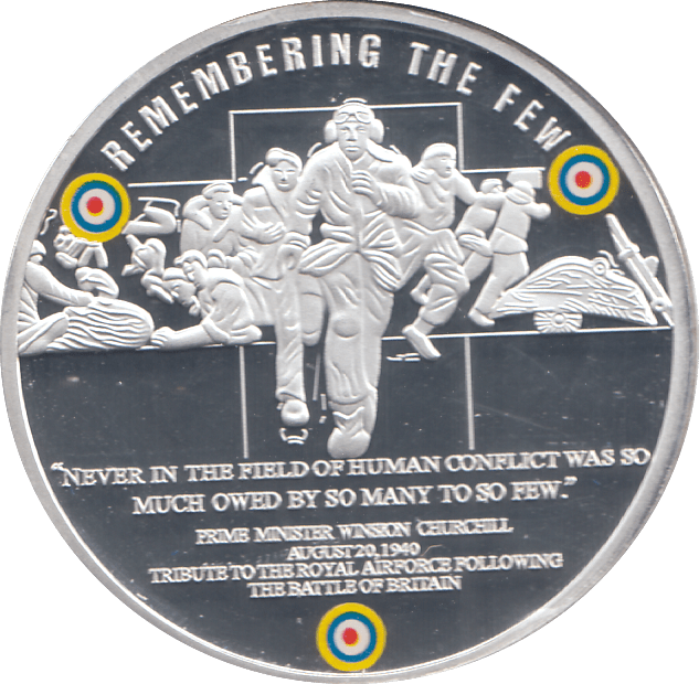 2010 SILVER PROOF PLATED BATTLE OF BRITAIN 70TH ANNIVERSARY - WORLD COINS - Cambridgeshire Coins