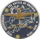 2010 SILVER PROOF PLATED BATTLE OF BRITAIN 70TH ANNIVERSARY - WORLD COINS - Cambridgeshire Coins