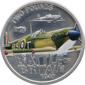 2010 SILVER PROOF TWO POUNDS BATTLE OF BRITAIN JERSEY - SILVER WORLD COINS - Cambridgeshire Coins