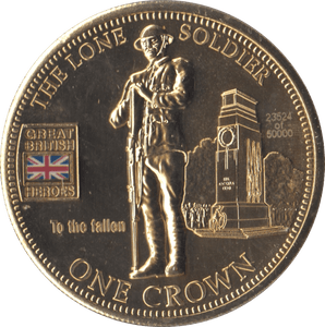 2010 THE LONE SOLDIER ONE CROWN - WORLD COINS - Cambridgeshire Coins