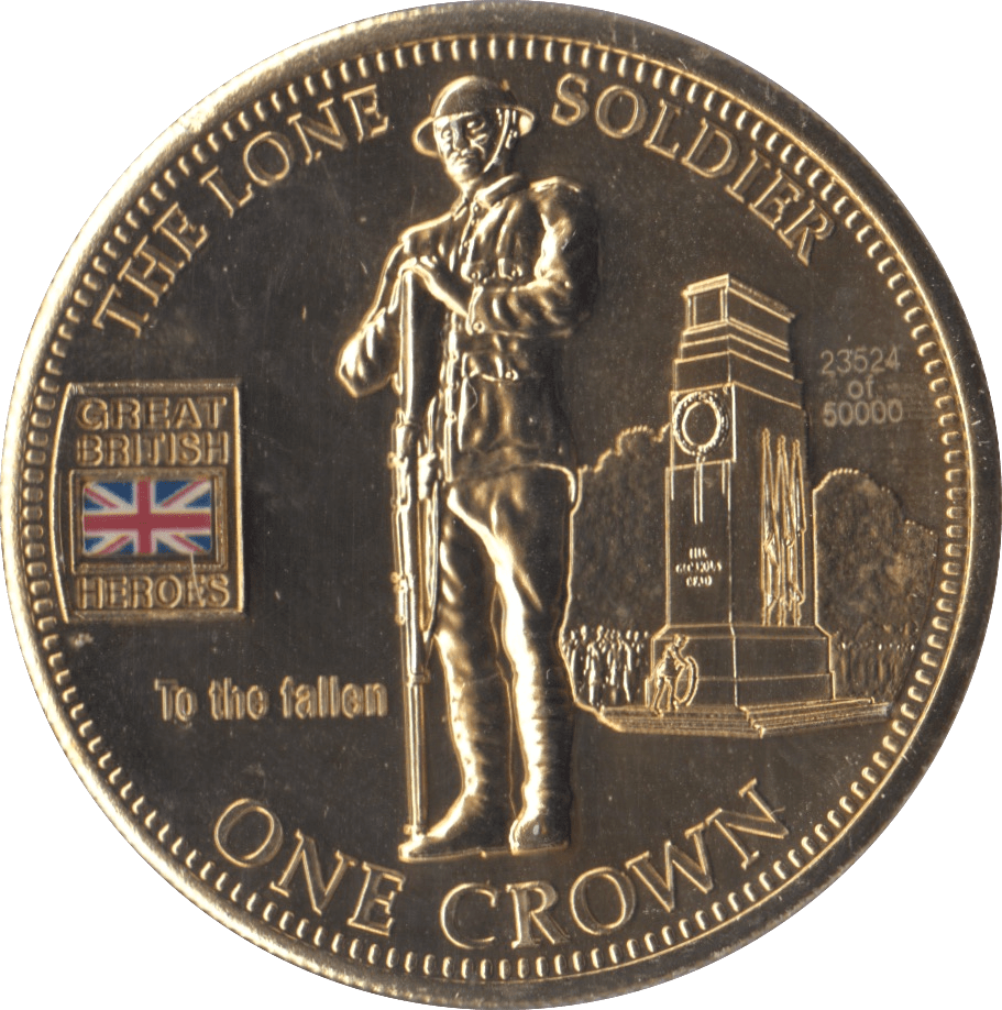 2010 THE LONE SOLDIER ONE CROWN - WORLD COINS - Cambridgeshire Coins