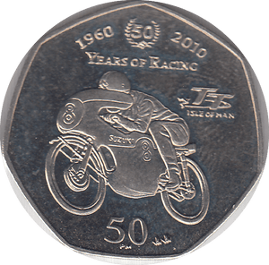 2010 TT LEGENDS 50P - WORLD COINS - Cambridgeshire Coins