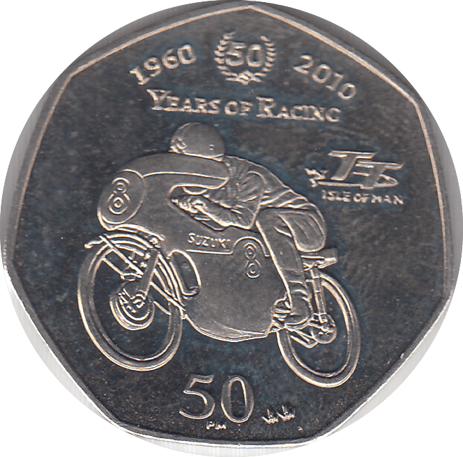 2010 TT LEGENDS 50P - WORLD COINS - Cambridgeshire Coins