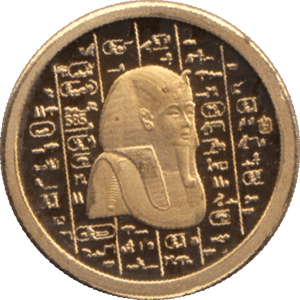 2010 TUTENKHAMUN COMMEMORATIVE 0.5g 14 CARAT GOLD COIN - Gold World Coins - Cambridgeshire Coins