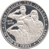 2010 USA SILVER PROOF BOY SCOUTS OF AMERICA COMMEMORATIVE DOLLAR - Silver Proof - Cambridgeshire Coins