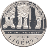 2010 USA SILVER PROOF COMMEMORATIVE DOLLAR THEY STOOD UP FOR US - Silver Proof - Cambridgeshire Coins