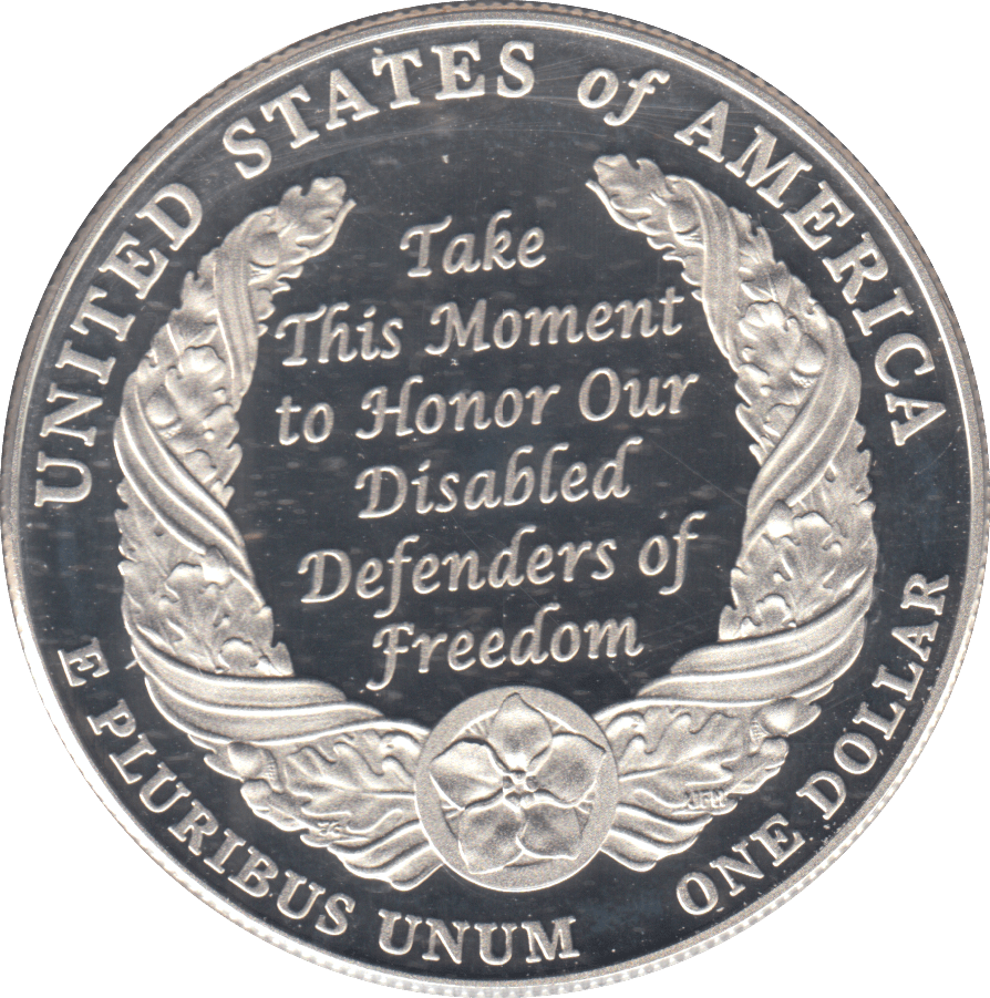 2010 USA SILVER PROOF COMMEMORATIVE DOLLAR THEY STOOD UP FOR US - Silver Proof - Cambridgeshire Coins