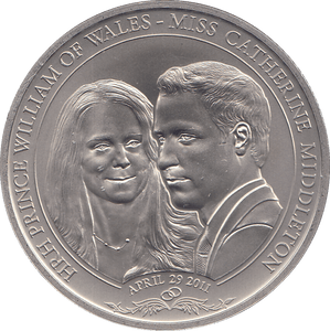2011 1 DOLLAR PRINCE WILLIAM & KATE MIDDLETON ( BU ) - WORLD COINS - Cambridgeshire Coins